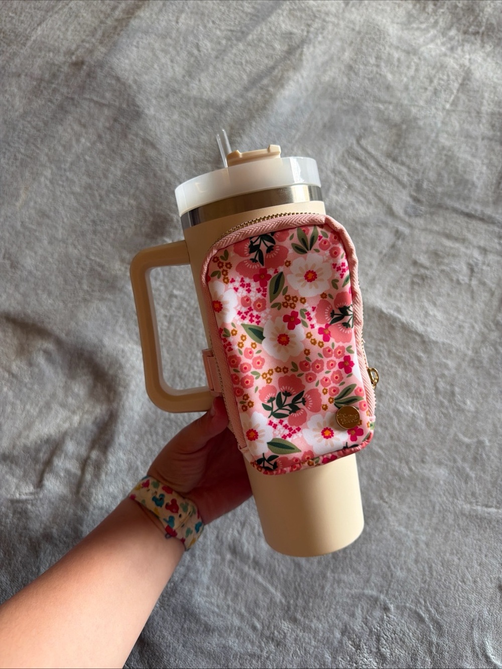 Altar'd State 40oz Insulated Tumbler Floral Pouch Straw Cup Never Used - C562